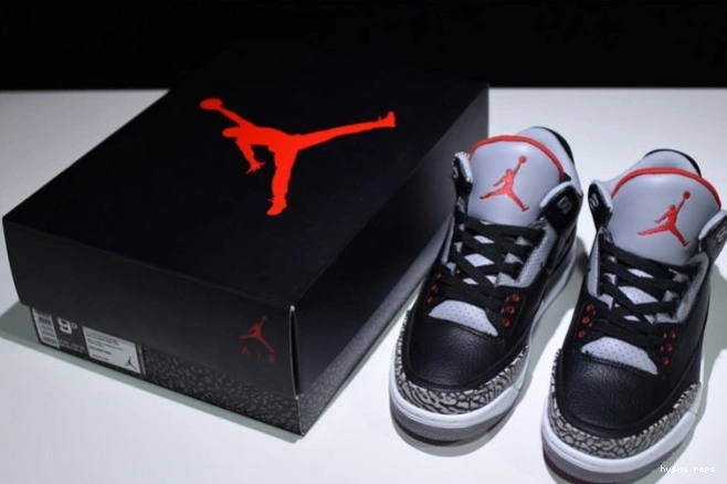 Rep Husky Air Cement 854262-001 Jordan 3 Black 0802